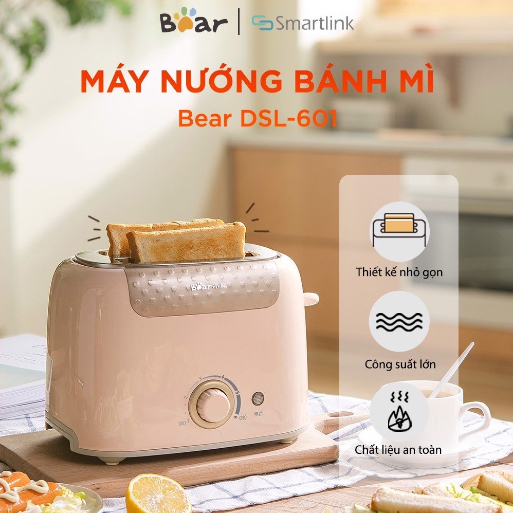 Máy nướng bánh mì bear dsl-601 chính hãng - bảo hành 18 tháng