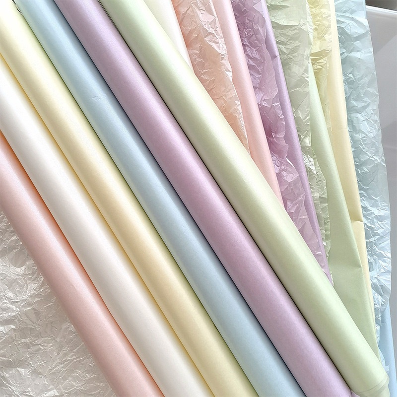 Giấy mếch nến ánh ngọc trai lót bó hoa khổ 50x70cm lót bó hoa