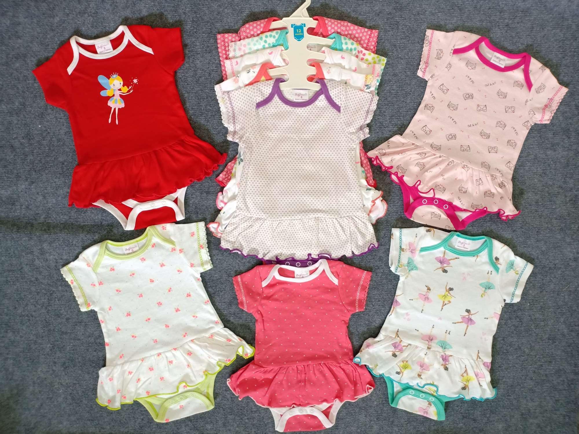 (3-11kg) COMBO 5 body váy chất đẹp BABY WEAR bé gái