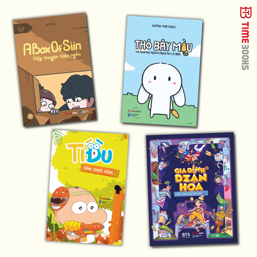 Timebooks - Combo Thỏ Bảy Màu + A Box of Siin + Gia Đình Dzăn Hoá + Tí Đù
