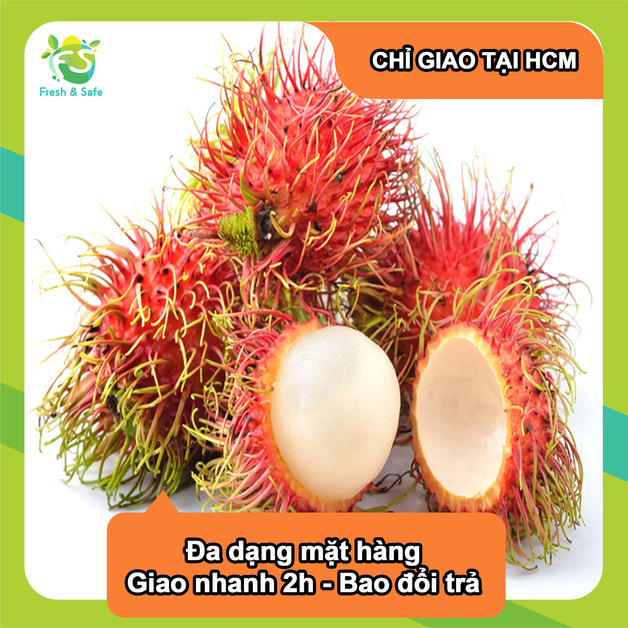 [Chỉ Giao HCM] Chôm chôm thường - 2 kg (sỉ)
