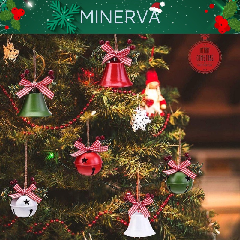 Quả Chuông Giáng Sinh treo trang trí cây thông Noel nhiều màu sắc Minerva
