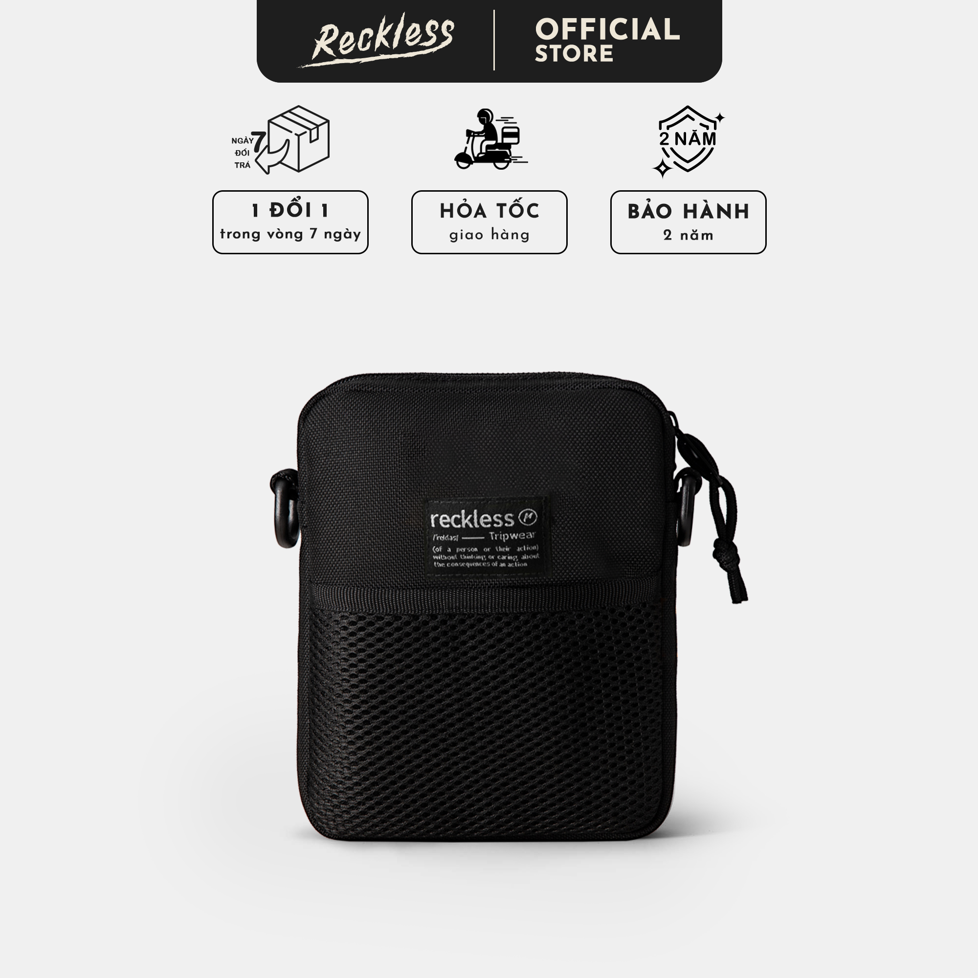 Túi Đeo Chéo Thể Thao Reckless Caitlyn Crossbody Bag Vải Polyester Kháng Nước