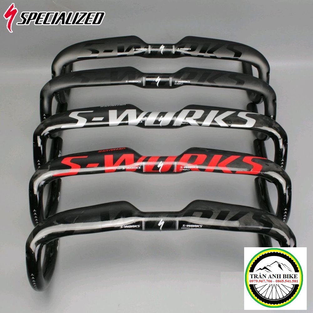 Ghi đông dẹp xe đạp road carbon s-works 420 x 31.8mm