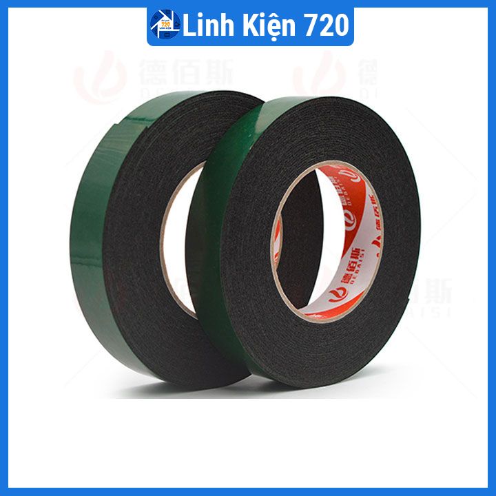 Bộ 2 cuộn băng dính xốp 2cm 2 mặt siêu dính, chắc chắn