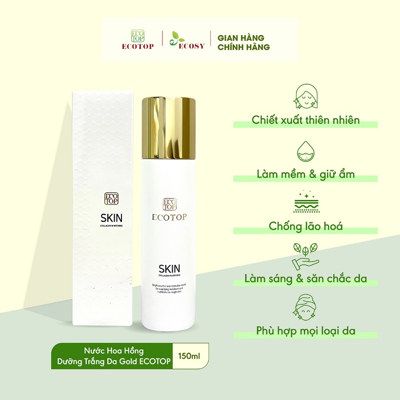 Nước hoa hồng Ecotop Collagen Whitening Skin