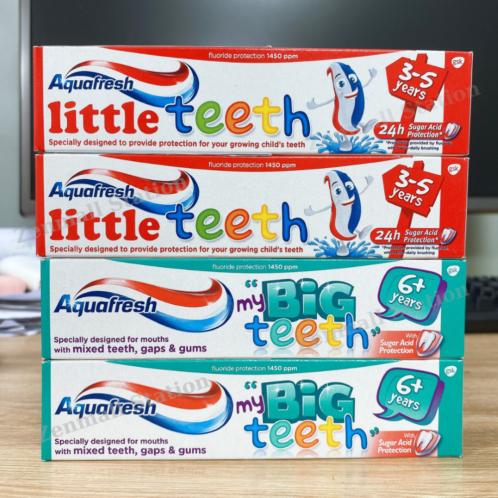 Kem đánh răng AQUAFRESH My Big Teeth Dành Cho Bé Trên 6 Tuổi 50ml  Kem đánh răng trẻ em Little Teeth 3-5 Years 50ml