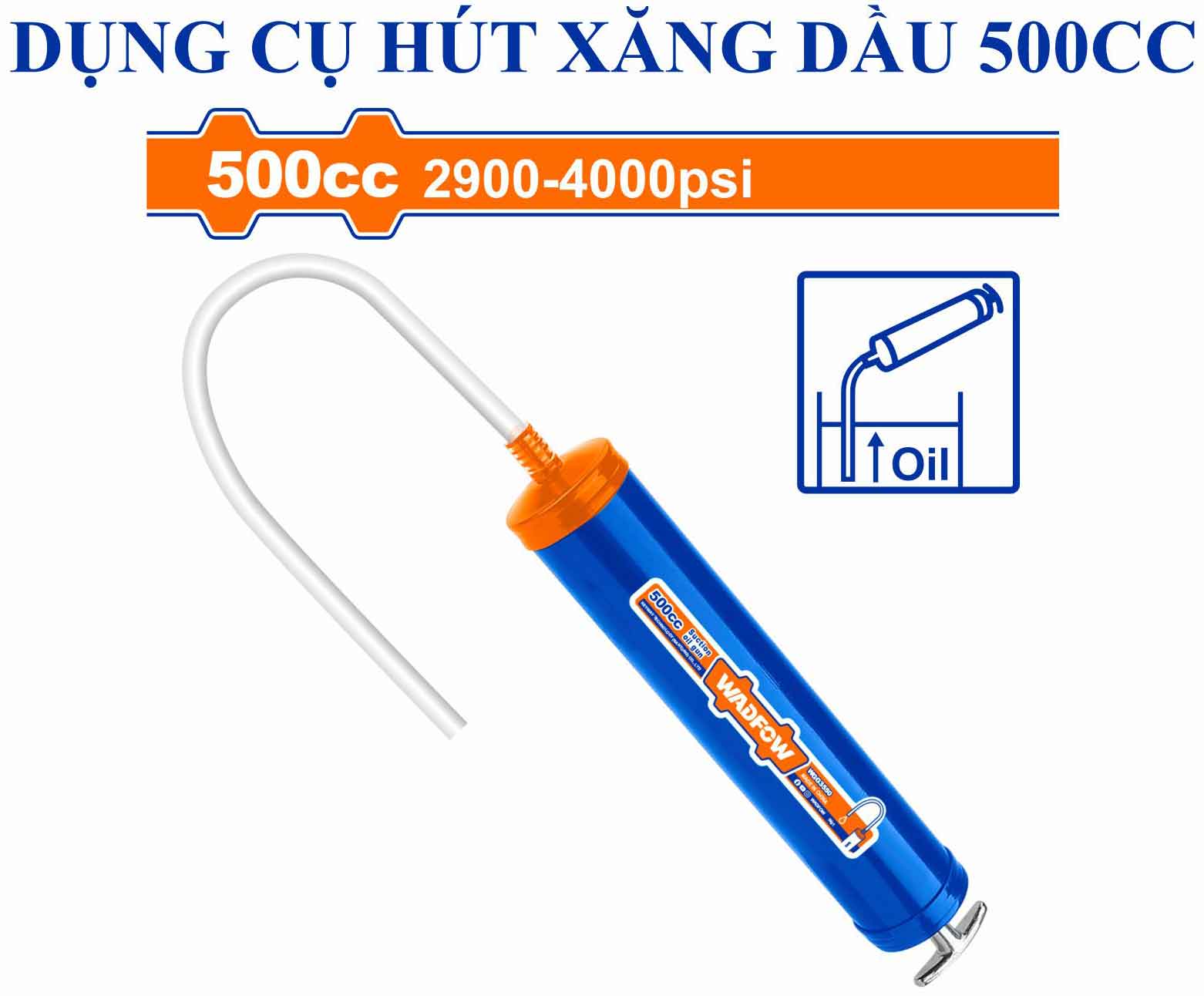 500cc Dụng cụ hút xăng dầu Wadfow WGG3550