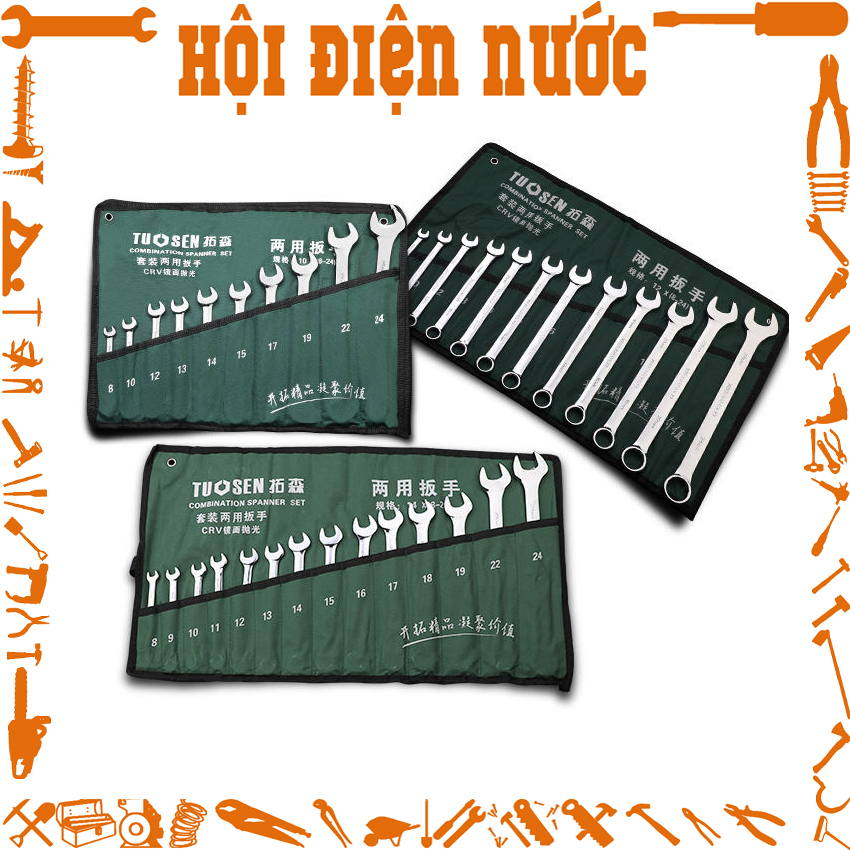 Bộ cờ lê vòng miệng Tuosen 14 chi tiết