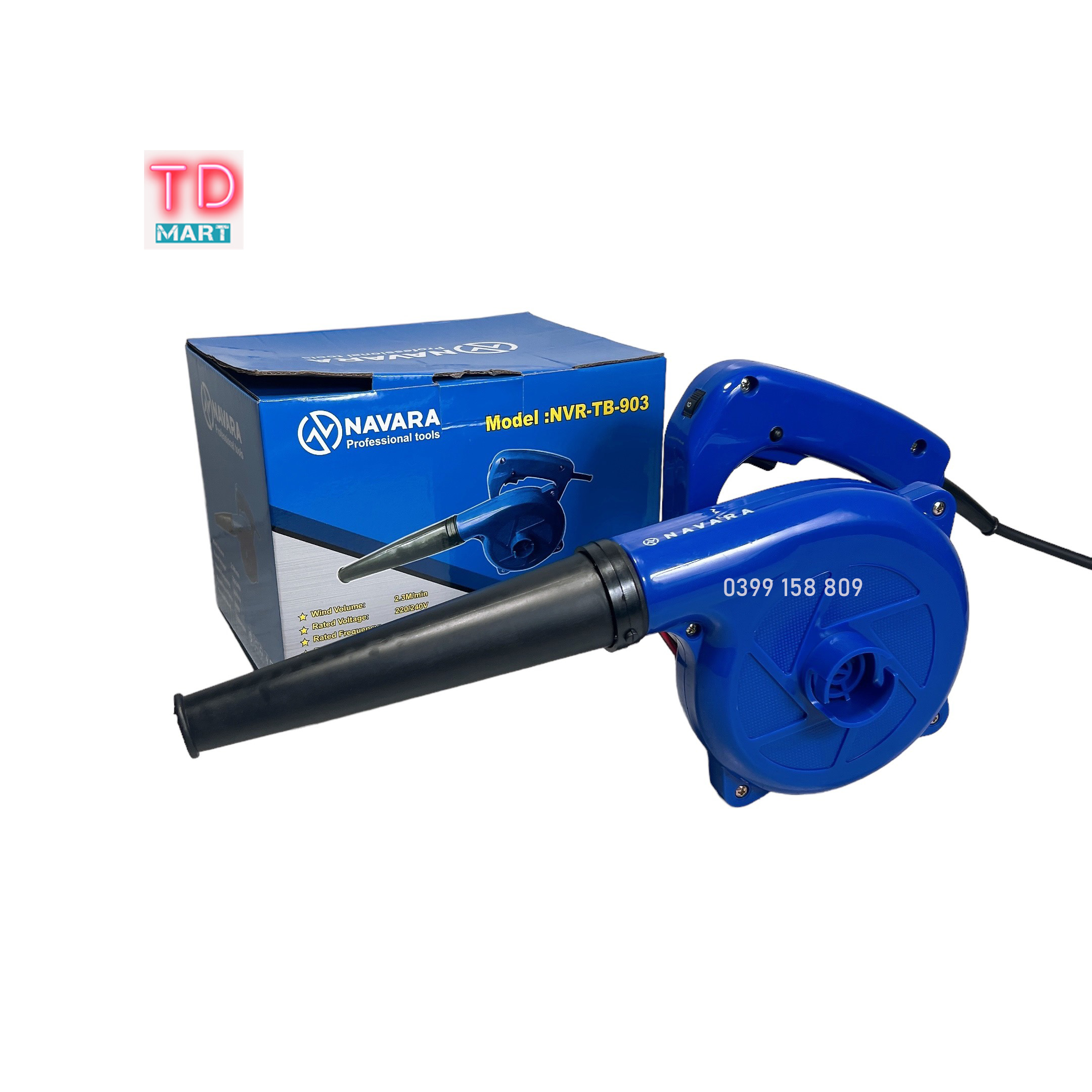 Máy thổi hút bụi cầm tay navara tb903 công suất 680w có điều chỉnh 6 tốc độ