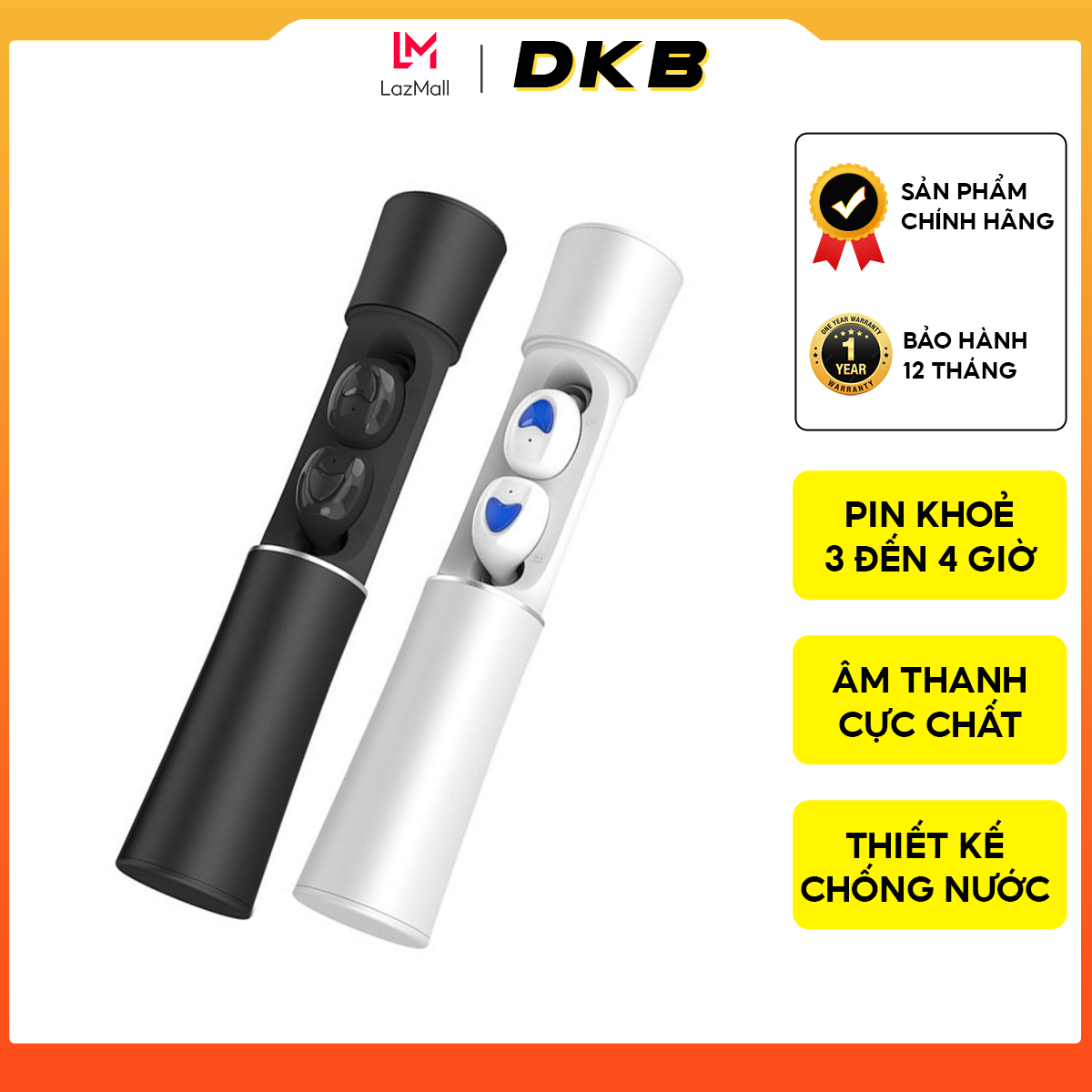 Tai nghe bluetooth không dây v5.0 hàng chính hãng-Tai nghe nhét tai TW20 chống nước tích hợp các dòng điện thoại