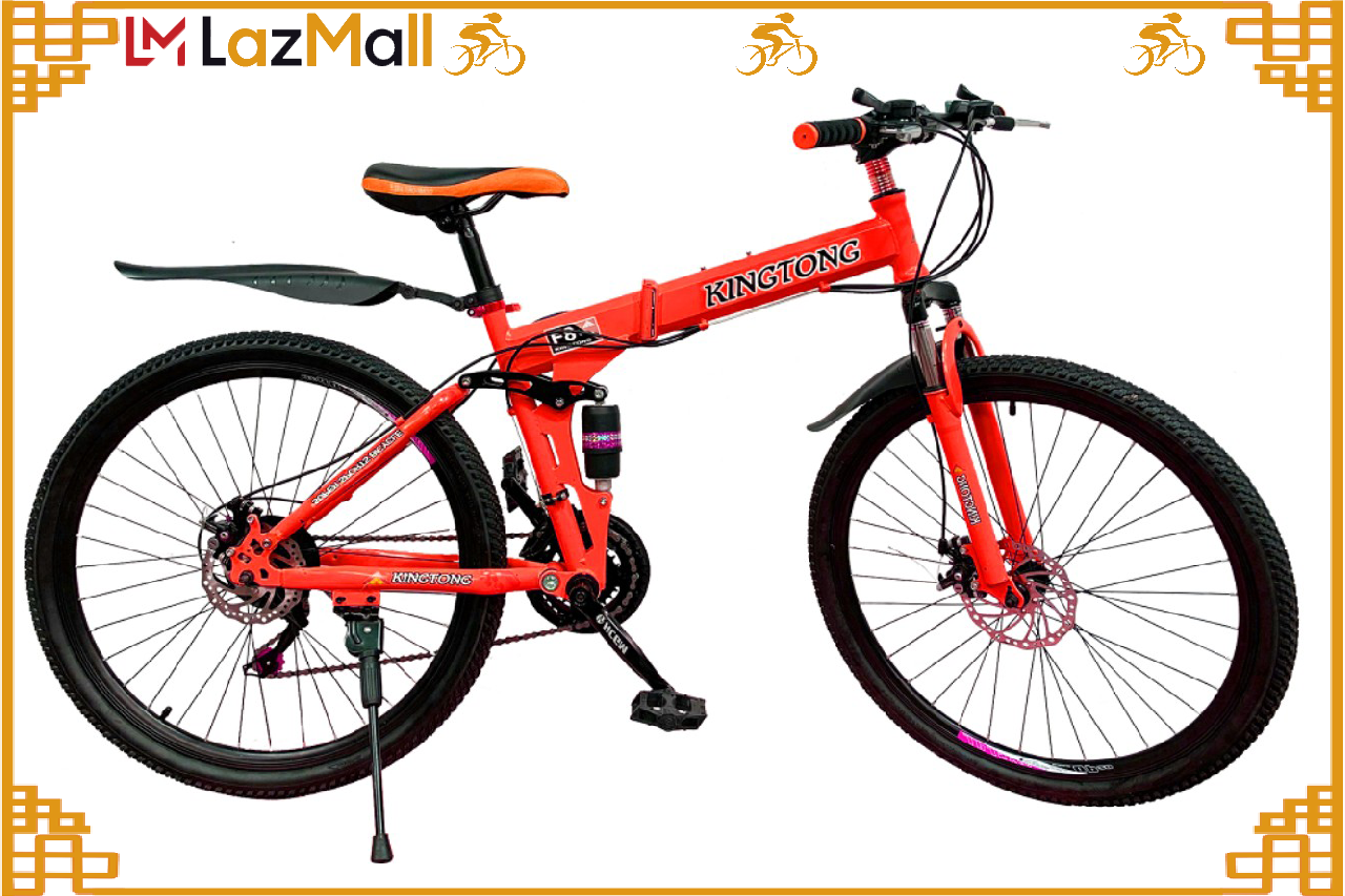Xe đạp thể thao địa hình gấp gọn HaHoo-Màu Cam
