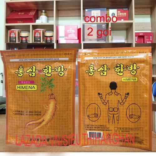 Bộ 40 miếng Cao Dán Chiết Xuất Hồng Sâm Hàn Quốc giảm Đau Nhức ( 2 gói vàng) - Hàng Xịn loại 1 miếng dầy 2 lần tốt, hiệu quả gấp đôi