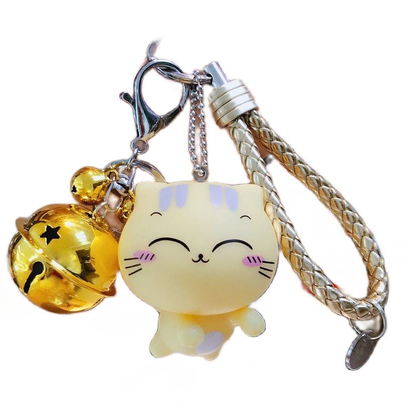 Bộ móc khóa dễ thương kèm bộ chuông dây da cao cấp