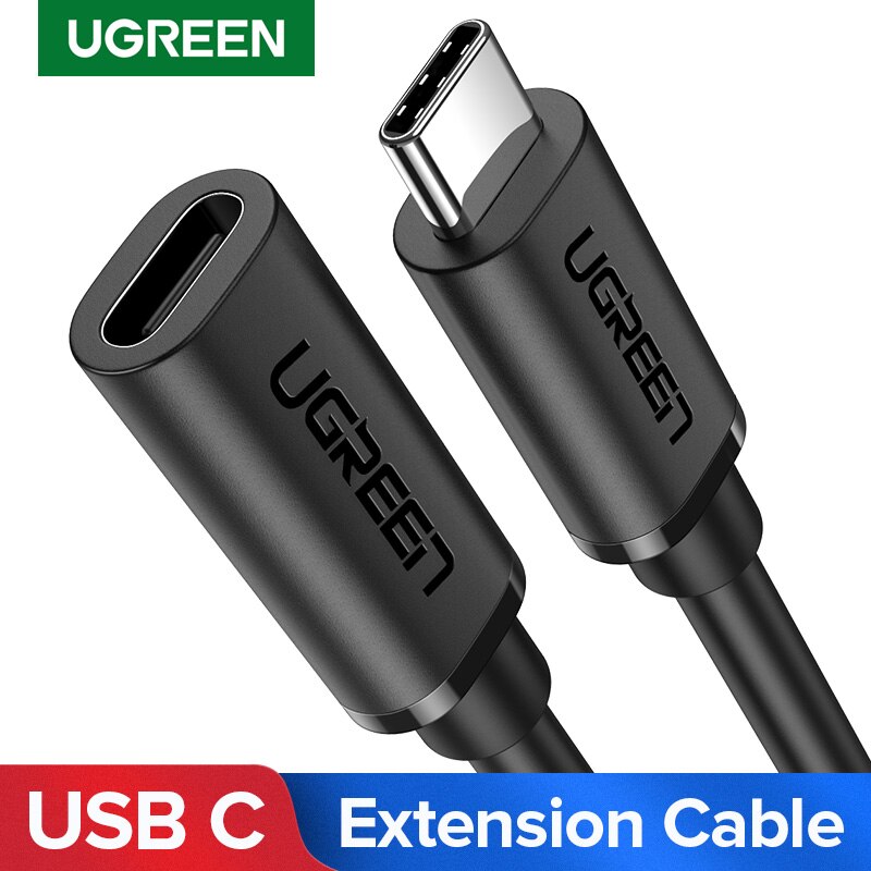 Dây usb type-c nối dài 0.5m màu đen ugreen 40574 - hàng chính hãng