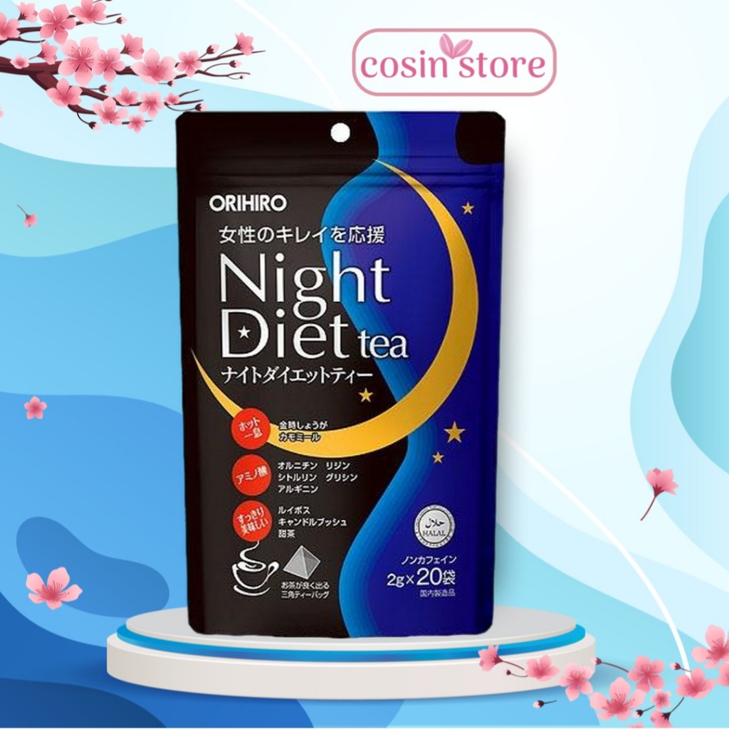 Trà hỗ trợ giảm cân Night Diet Tea Orihiro 20 gói - Cosin Store