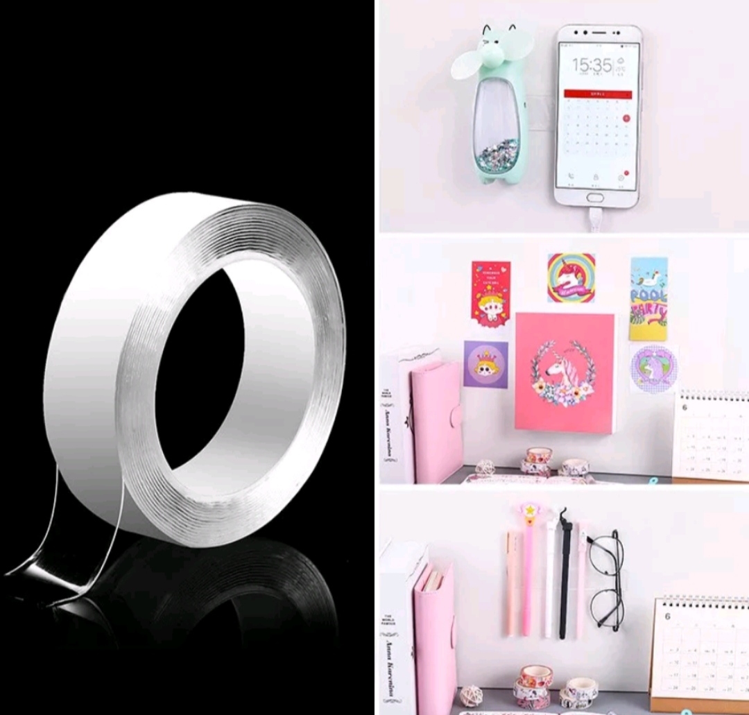 Băng keo nano dán 2 mặt trong suốt 3m