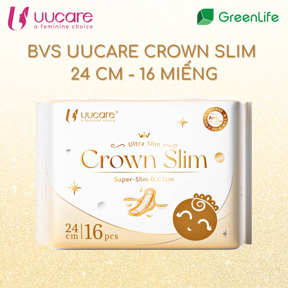 Combo Băng vệ sinh UUcare Singapore Crown Slim ban ngày 24cm 16 miếng