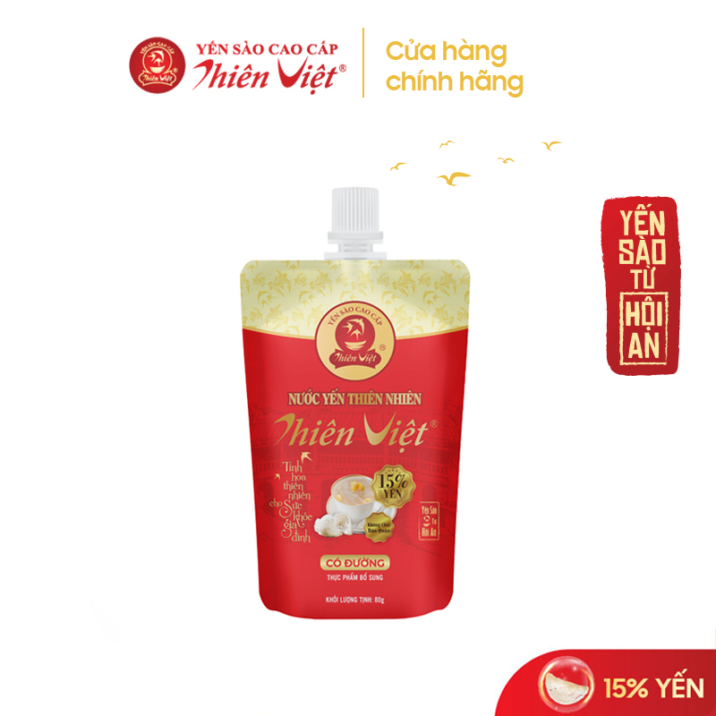 Túi Nước Yến Sào Thiên Việt 15% yến (80ML )_ Có Đường