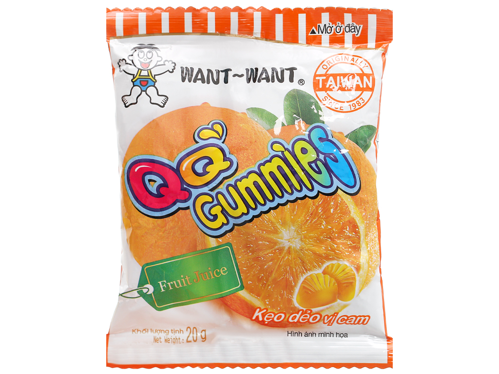 Kẹo Dẻo Qq Gummies - Vị Cam - Loại 20G | Lazada.Vn