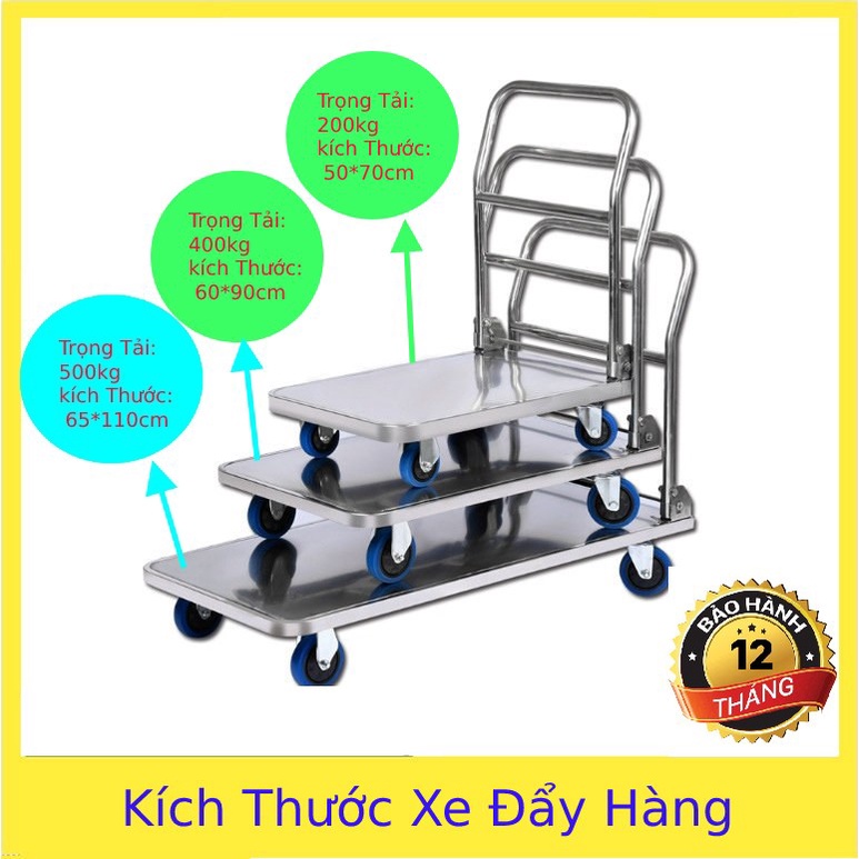 Xe đẩy hàng trọng tải lớn chất liệu inox xing fa chất lượng cao