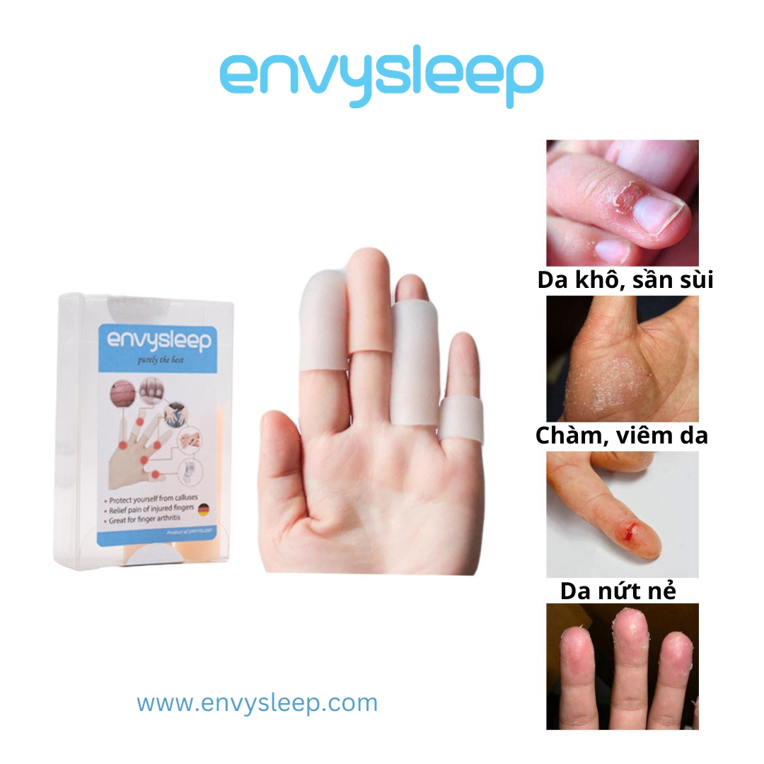 Lót Silicon bảo vệ ngón tay Envysleep, giảm đau chai ngón CHÍNH HÃNG ENVYSLEEP, 1 bộ 2 cái