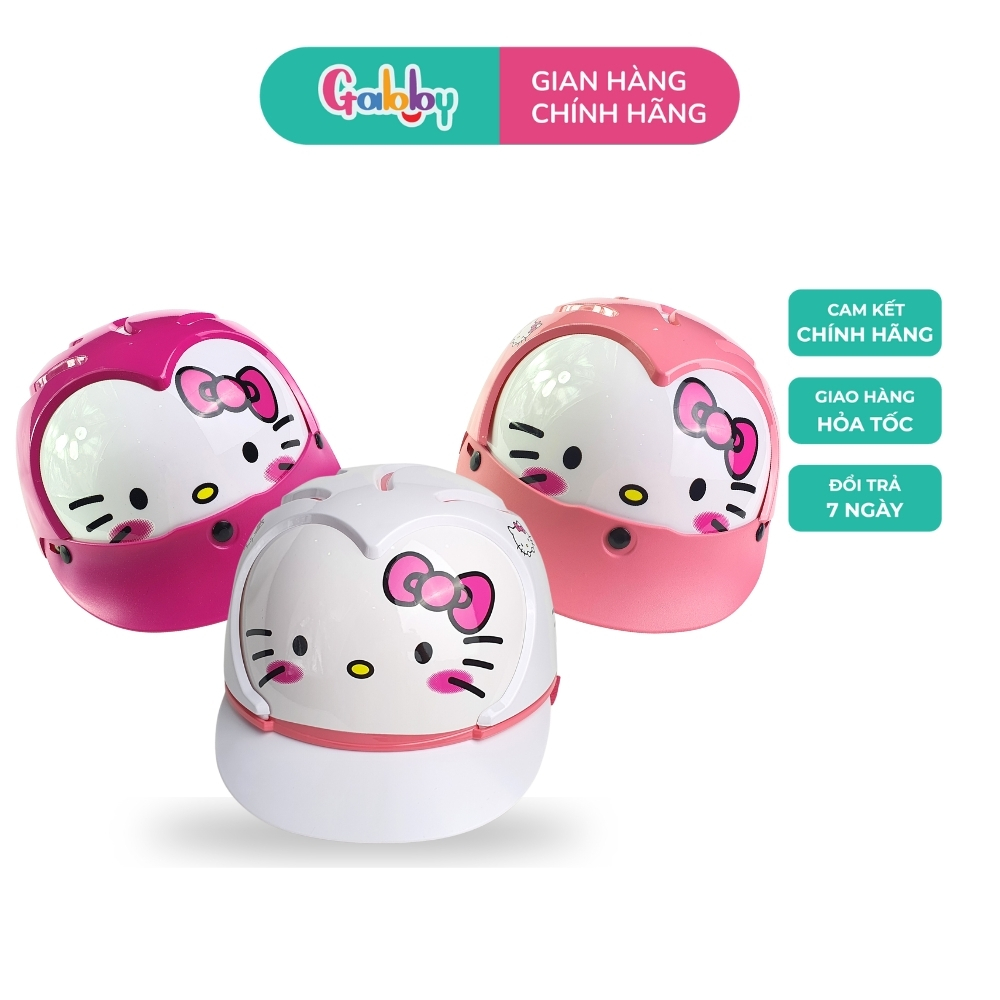 Mũ nón bảo hiểm trẻ em nhân vật hello kitty đáng yêu hai lớp siêu thoáng nhẹ cho bé