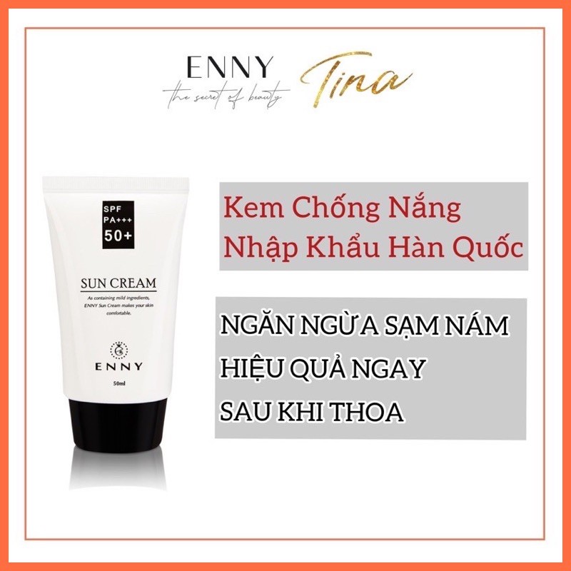 Kem chống nắng enny, dưỡng da enny sunny cream 50+ spf 50ml