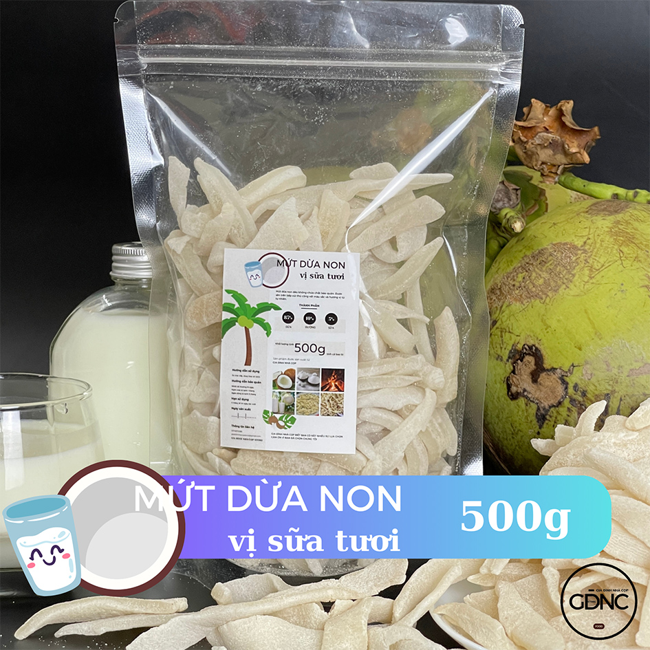 Mứt dừa non vị sữa tươi 500g gia đình nhà cọp store