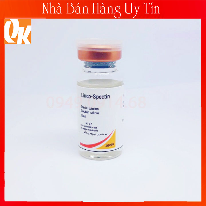 Linco Spectin 10ml-Hàng Nhập Khẩu Từ Mỹ Zoetis-Khò Khè Sỗ Mũi Chích Tang Gà Đá
