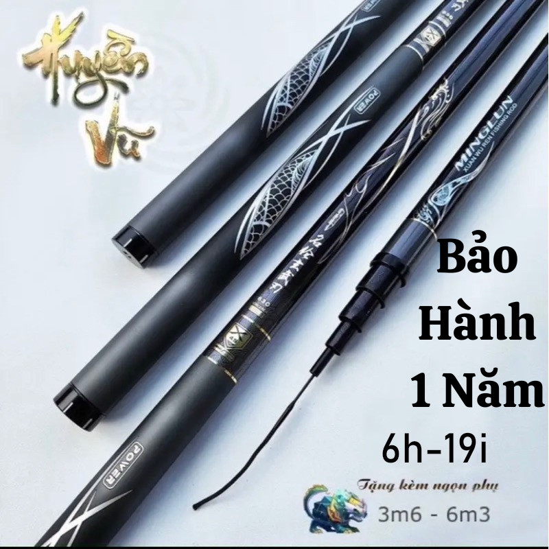 Cần câu tay huyền vũ bản 6h, chất liệu cacbon xoắn x công nghệ xspiral ct06 - sanami fishing