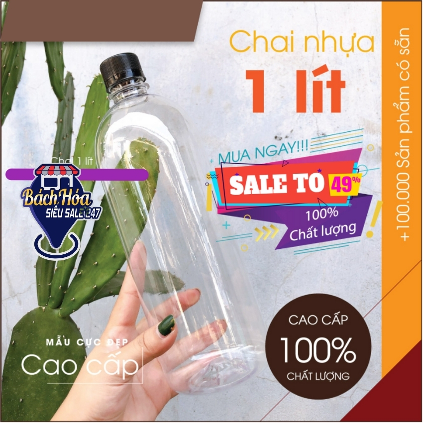 [SIÊU SALE] [COMBO 5 CHAI] Chai Nhựa MIZUKI 1000ml - TRÒN [MTK1000] + Quà Tặng Tem dán chai/ Phiếu ship hàng in sẵn