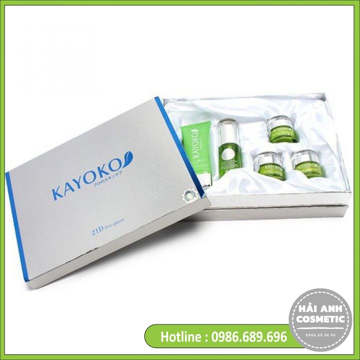 Bộ Mỹ Phẩm Cao Cấp Kayoko Màu Xanh 5 In 1 - Nhật Bản