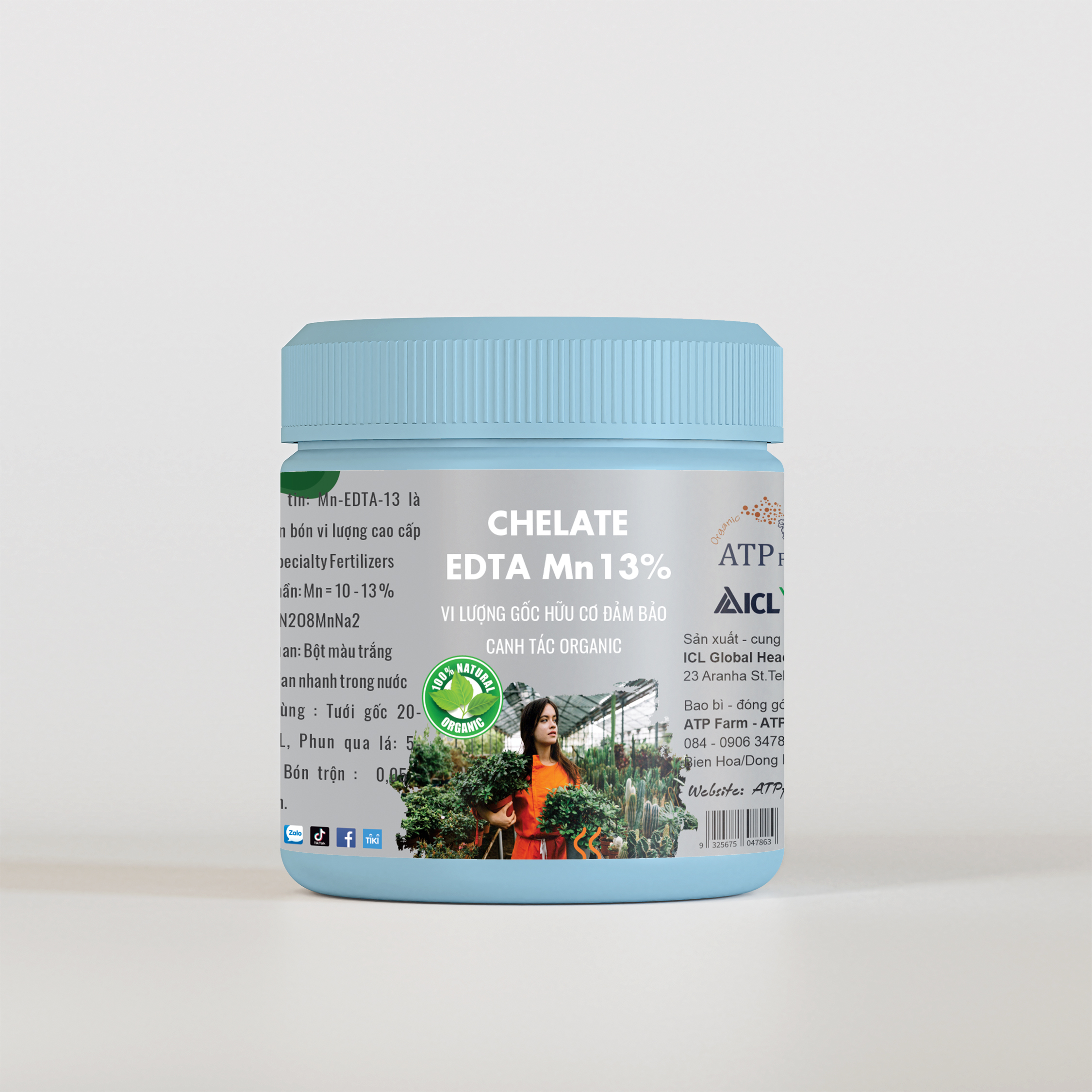 Atp farm - chính hãng: vi lượng mangan chelate icl-israel - 100g