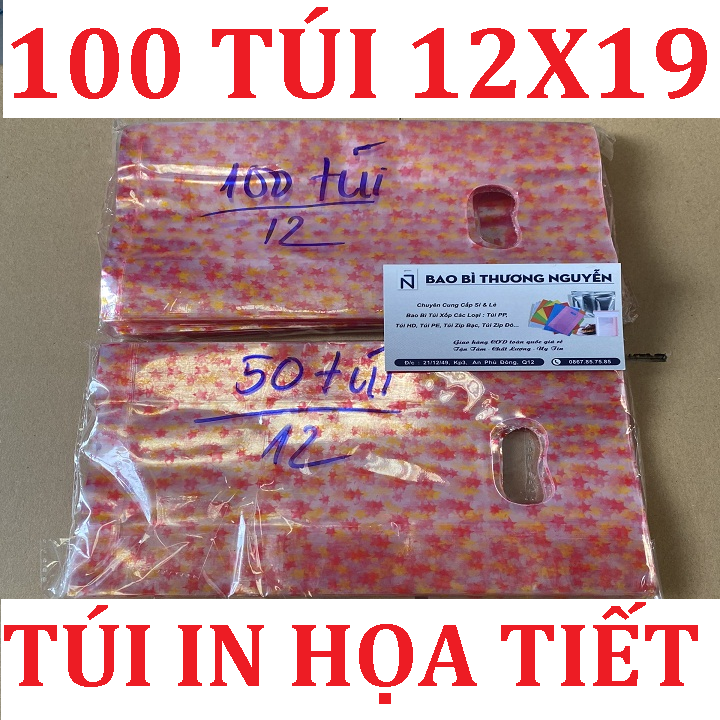 100 Chiếc Túi Xốp PP VIP Trong Size 12x19 Họa Tiết Đẹp, Túi Xốp PP Dùng Đựng Son, Mỹ Phẩm Nhỏ Xinh Lung Linh , Hàng Bao Đẹp, BAO BÌ TÚI 379