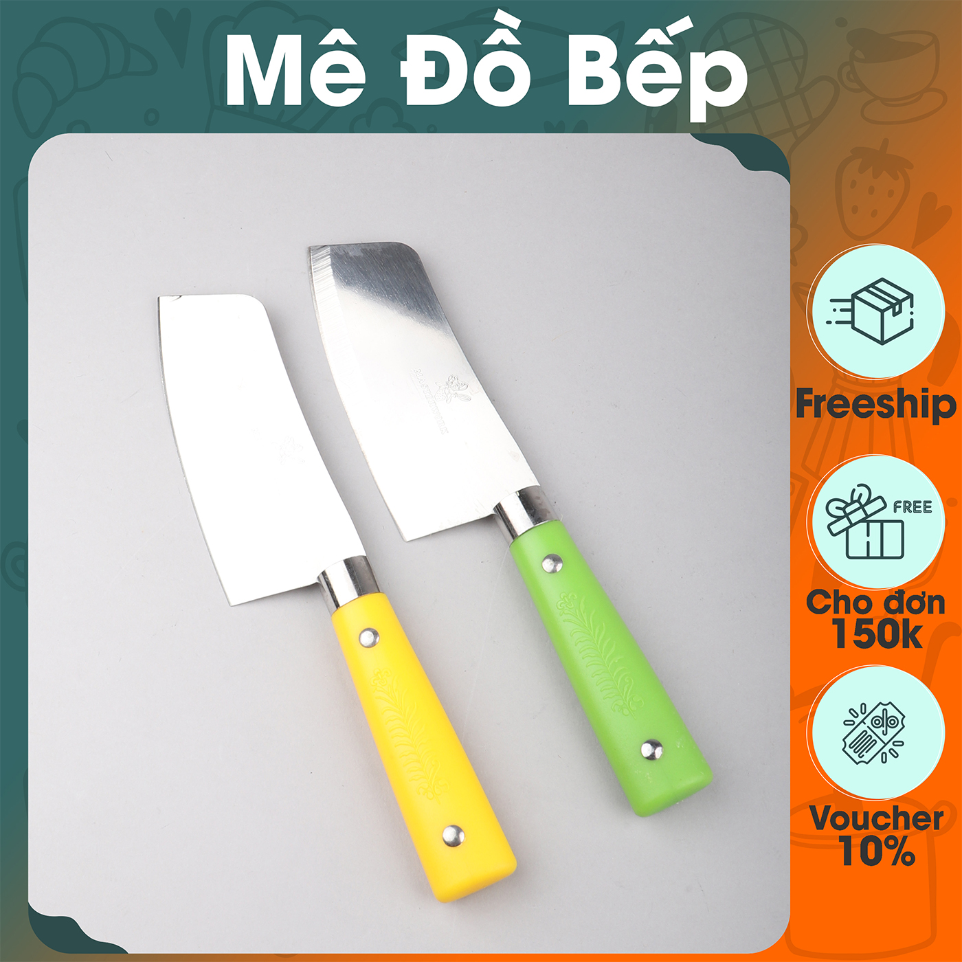 Dao gọt trái cây inox mini Bam House cán nhựa nhiều màu cao cấp DMN02 - Gia dụng bếp