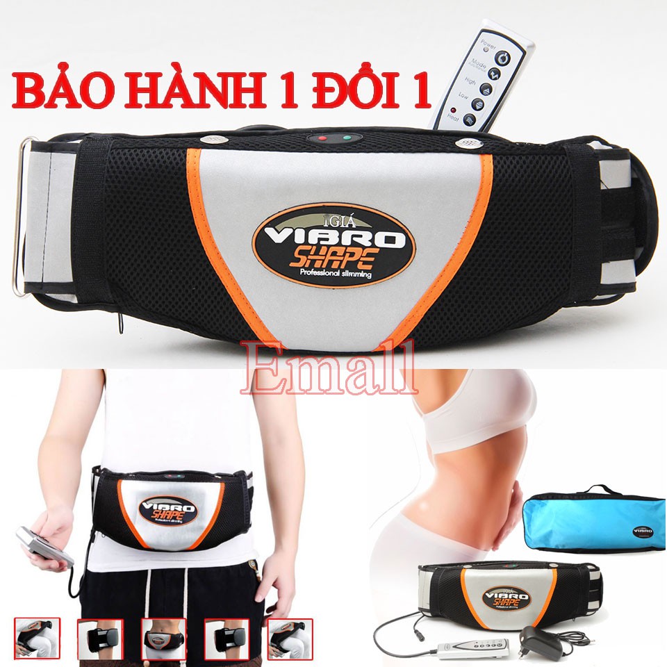 Đai quấn nóng đánh tan mỡ bụng lâu năm Vibro Shape Đai Massage Nóng Và Rung Vibro Shape Cao Cấp hỗ trợ giảm mỡ Thừa Massage Toàn Thân Giảm Mỏi Cơ Cho Eo Thon Gọn Hơn