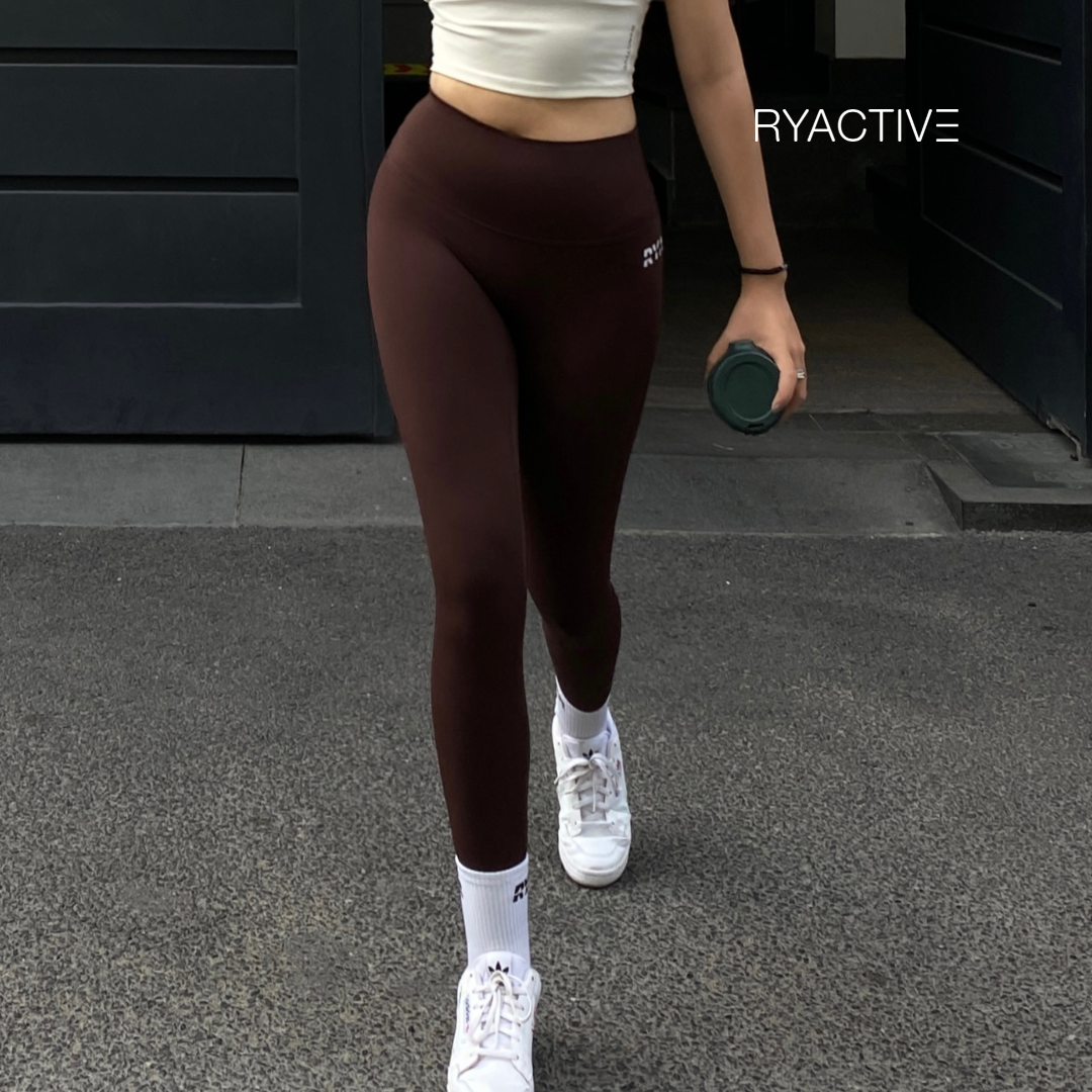 Quần legging thể thao dáng dài RYACTIVE - RYA Legging Espresso
