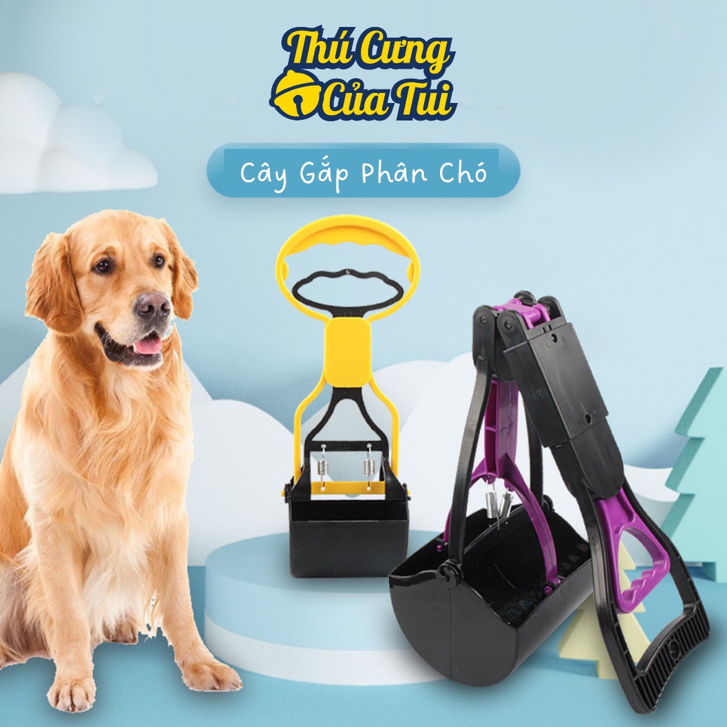 Dụng cụ gắp phân chó mèo tay kẹp - phụ kiện thú cưng - thú cưng của tui