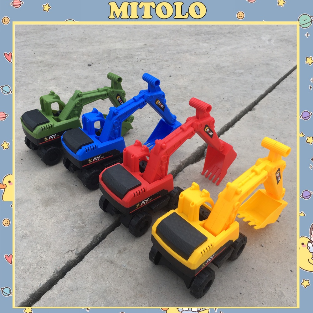 Máy xúc đồ chơi mitolo xe đồ chơi mô hình đồ chơi trẻ em máy múc nhiều màu g1
