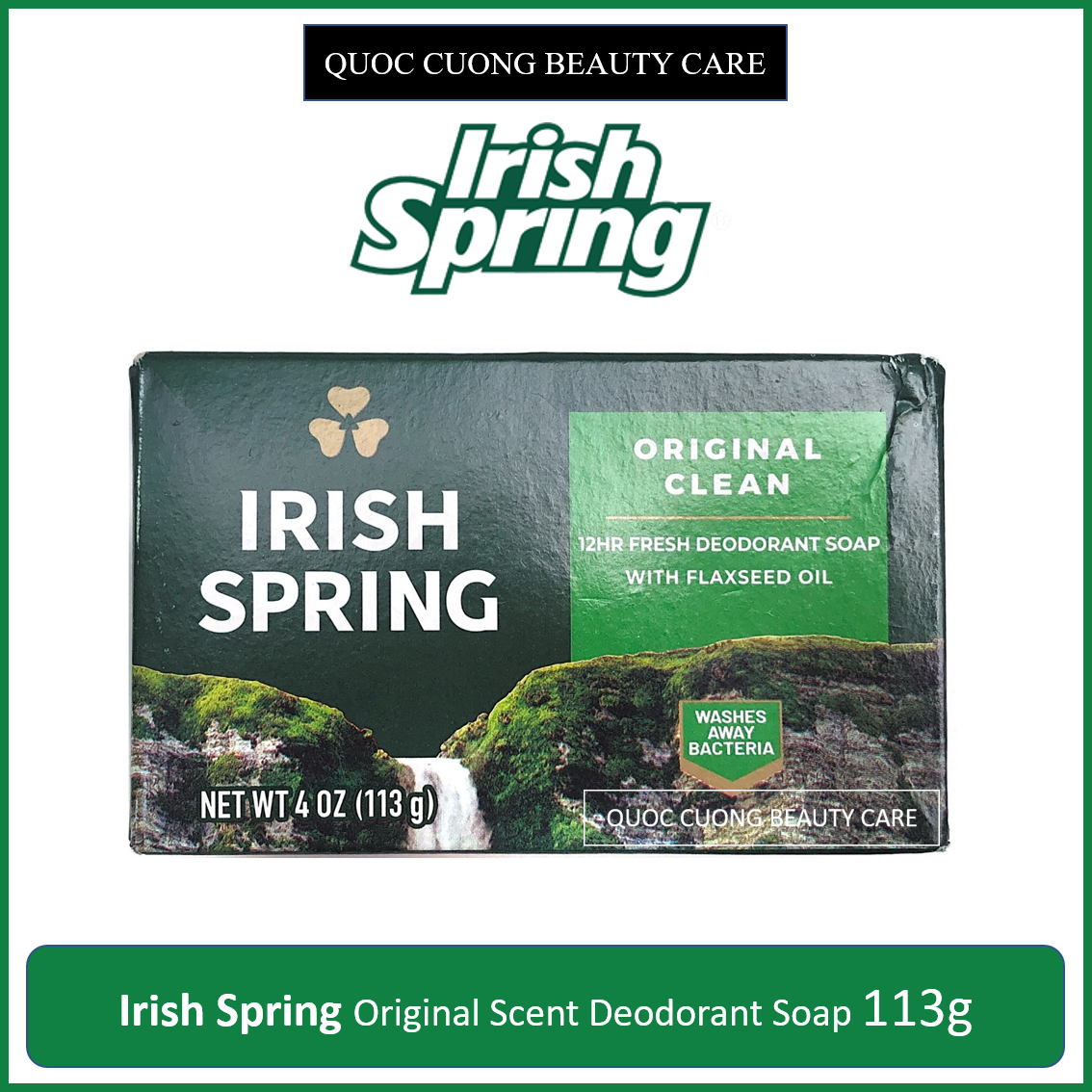 [HCM]Xà phòng tắm cho nam Irish Spring Original Scent Deodorant Soap For Men ( Tắm rất sạch, diệt khuẩn, thơm tuyệt vời, được nhiều người yêu thích) - sản xuất năm 2022, của Mỹ (MADE IN MEXICO)