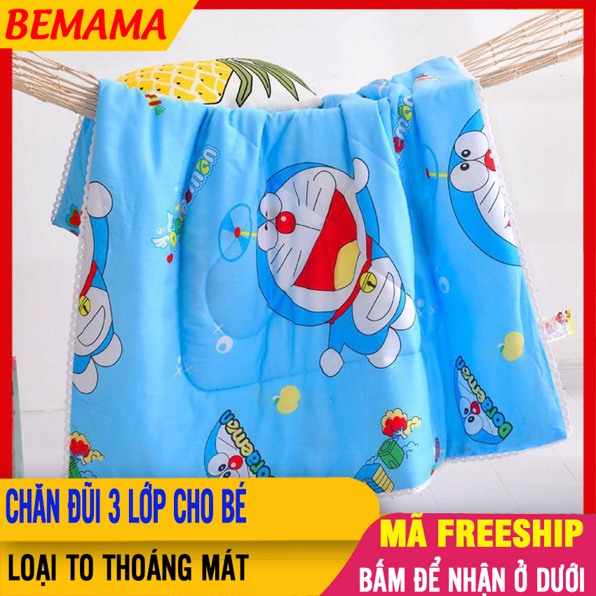 [LOẠI TO] Chăn Đũi Cho Bé 3 Lớp 1m4 X 1m1, Mềm Mại, Thoáng Mát, Nhiều Mẫu Ngộ Nghĩnh - Mền Đũi, Chăn Ủ Cho Bé, Chăn Quấn Ủ Cho Trẻ, Mền Cho Bé, Chan Dui Cho Be, Chăn Trẻ Sơ Sinh BEMAMA - Chăn Đũi