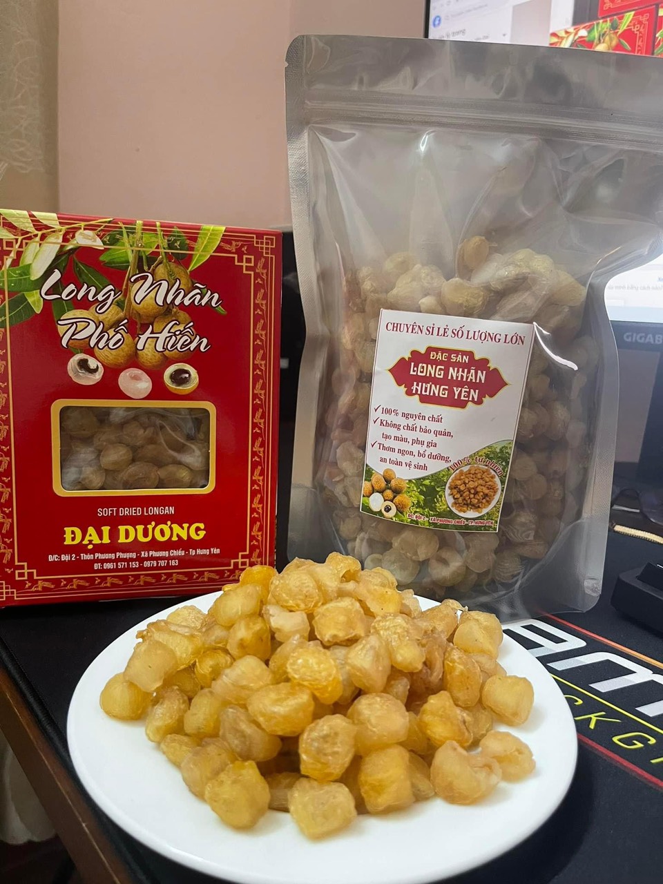 Long nhãn sấy khô hưng yên hộp 500g