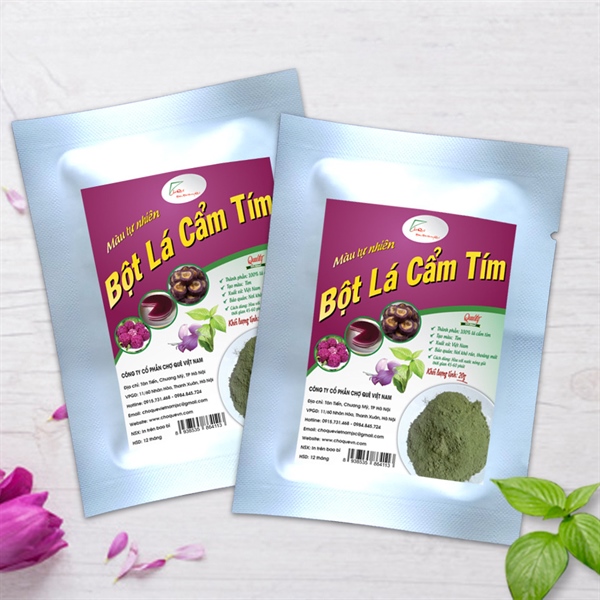 Bột lá cẩm tím chợ quê 20g tạo màu các loại bánh kẹo,xôi,..- pl178e1