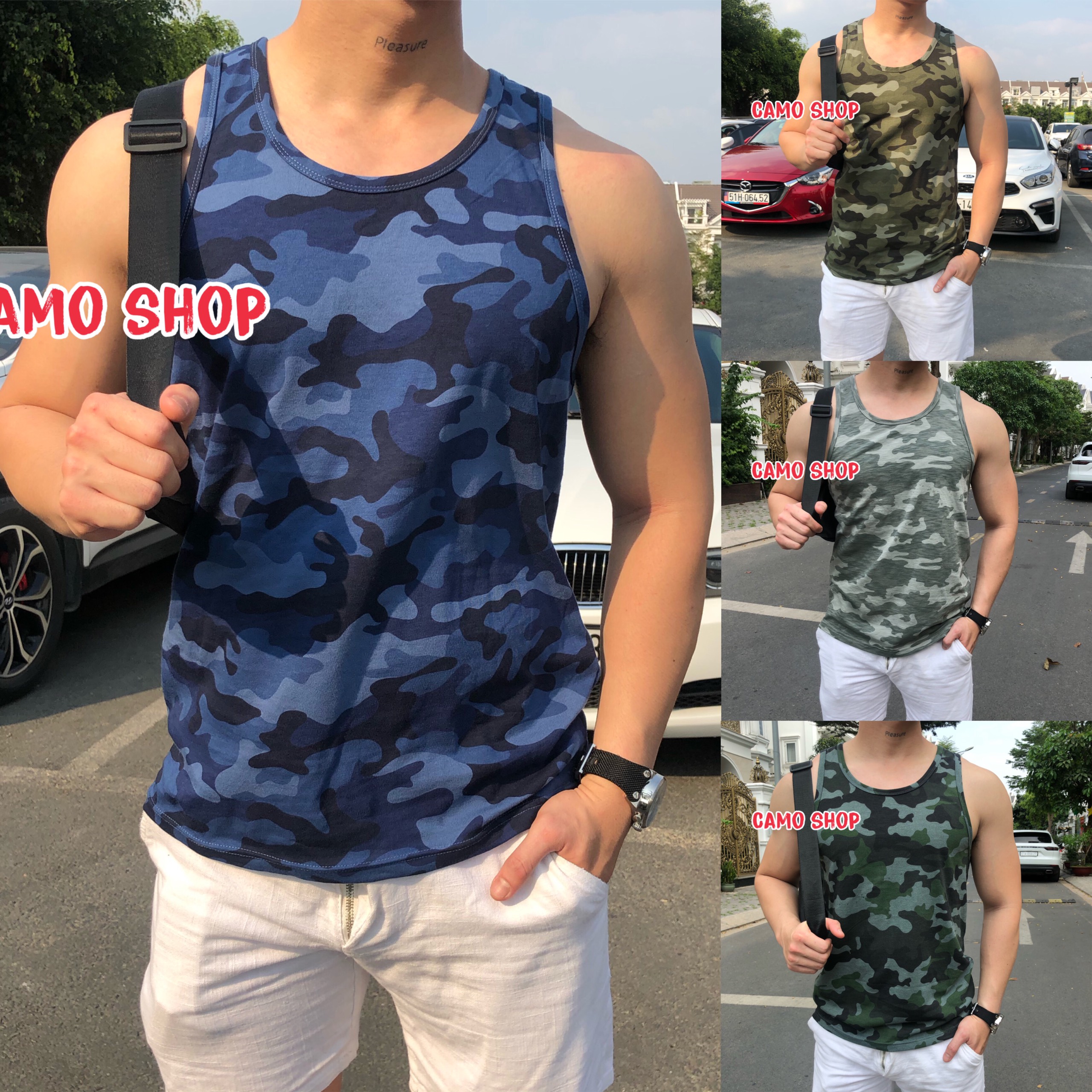 [Hình Thật]Áo Ba Lỗ Rằn Ri Tanktop Lính Nam Đẹp Cực Chất Đập Tan Nóng Bức Với Chất Liệu Cotton Mặc Nhà Đi Chơi Thể Thao Hay Gym Hoặc Đi Biển Rất Thời Trang và Cuốn Hút