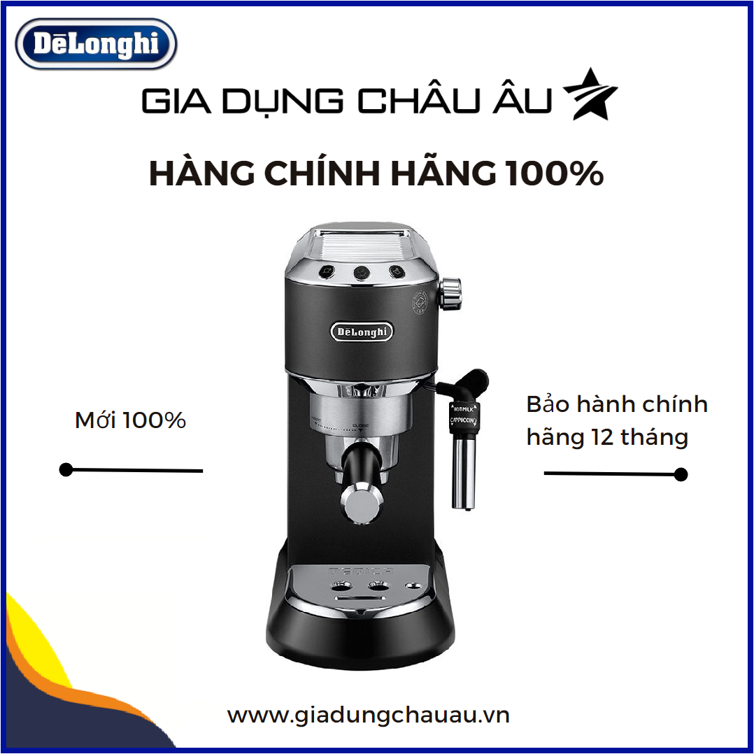 [CHÍNH HÃNG][Trả góp 0%]Máy pha cà phê Espresso Delonghi EC685.BK màu đen - Hàng mới nguyên hộp 100% Bảo hành chính hãng 12 tháng - Máy pha cafe Espresso Cappuccino Latte gia đình Máy pha cà phê Delonghi Ec685 Model tiền nhiệm của Delonghi Ec785