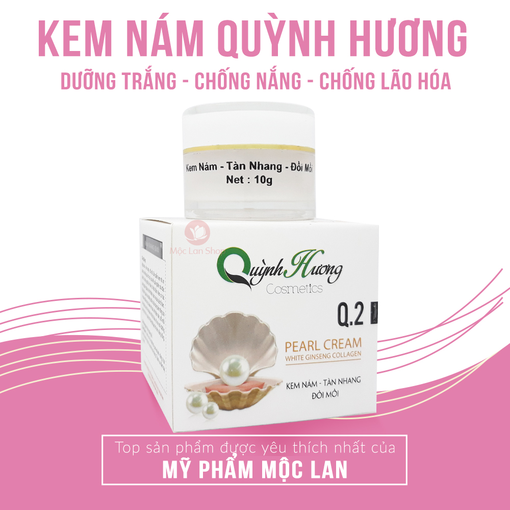 Kem nám tàn nhang đồi mồi và dưỡng trắng da mặt - Kem Quỳnh Hương 10g - Mỹ phẩm Mộc Lan