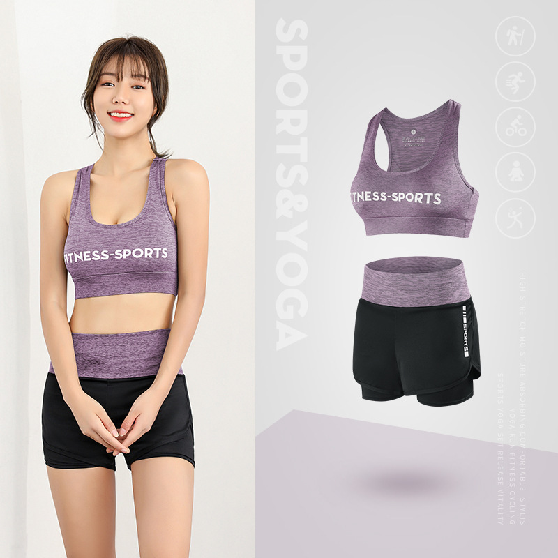 [HCM]Bộ tập Gym - Áo bra  Fitness Sports và quần đùi thể thao