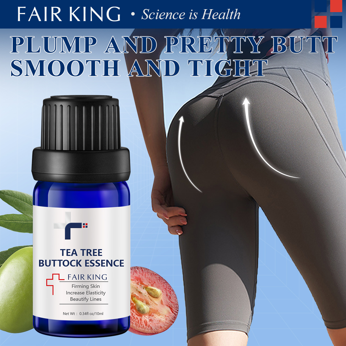 FAIR KING Tinh dầu tăng cường mông Sexy Hip tăng cường mông nâng mông nâng cơ chiết xuất thực vật Dầu xoa bóp hiệu quả 10ml  - intl