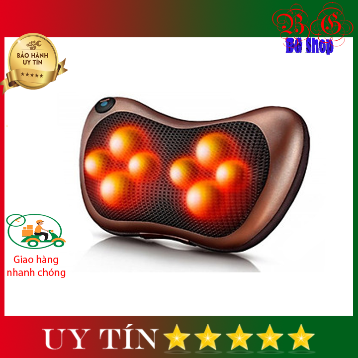Gối massage 8 bi cao cấp giúp giải tỏa căng thẳng, gối massage 8 bi chạy điện đánh tan mọi mệt mỏi